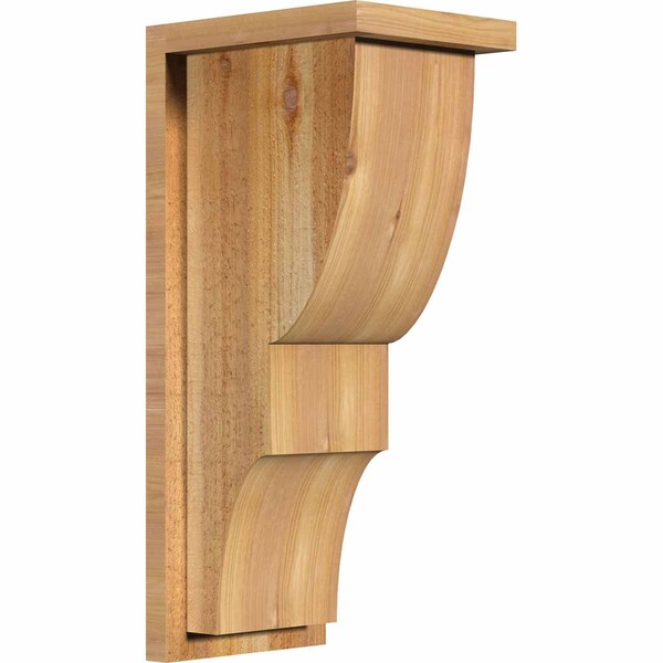 Ekena Millwork Ridgewood Rough Sawn Corbel w/Backplate, Western Red Cedar, 8"W x 10"D x 22"H COR08X10X22RID01RWR - main
